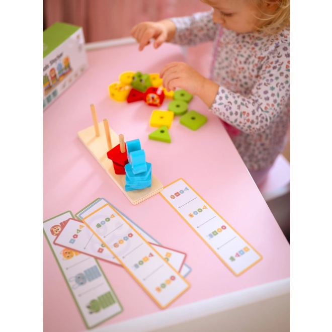 Piramidă Montessori cu animăluțe Woopie Green
