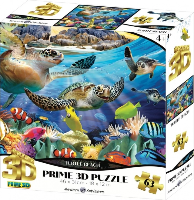 Puzzle 3D cu broaște țestoase