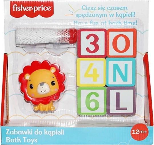 Jucărie de baie Litere și cifre cu figurină leu Fisher Price