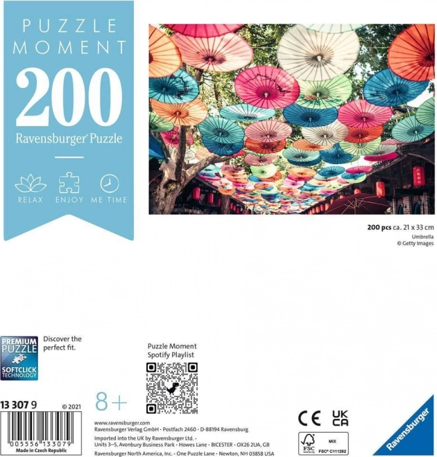 Puzzle Moment Ravensburger: Umbrele, 200 piese