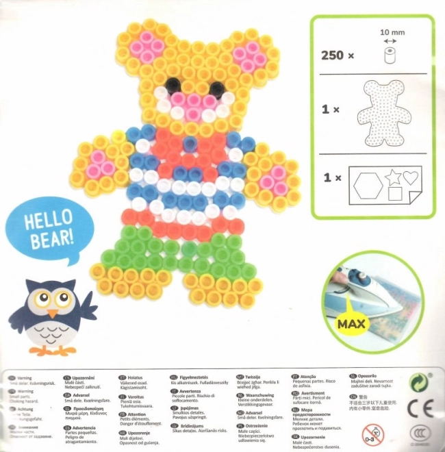 PLAYBOX Mărgele termoadezive Set mic Ursuleț XL 250 buc