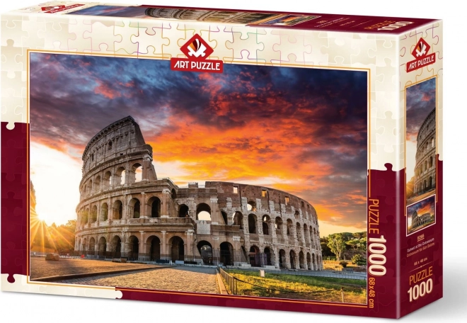 Puzzle Apus de soare la Colosseum 1000 piese
