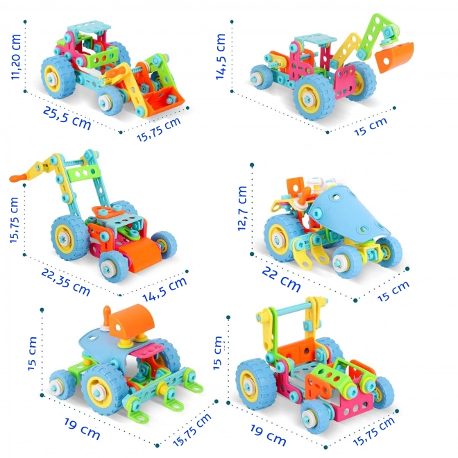 Set de construcție vehicule pentru copii 6în1