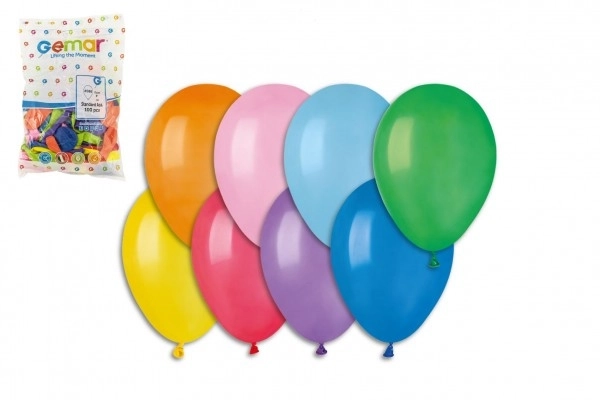 Balon pastelat gonflabil 8" 100 buc săculeț carnaval