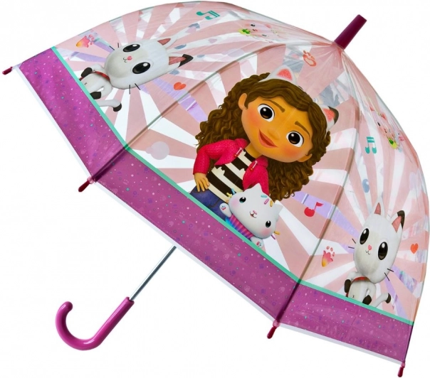 Umbrelă pentru copii Gabby's Dollhouse cu motive de pisici