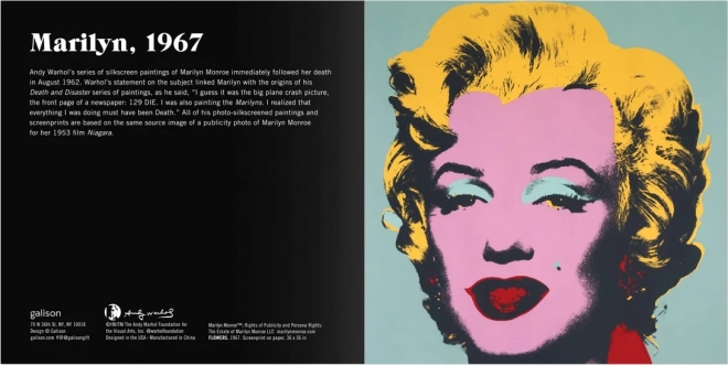 Puzzle din lemn glisant Andy Warhol: Marilyn 2-in-1