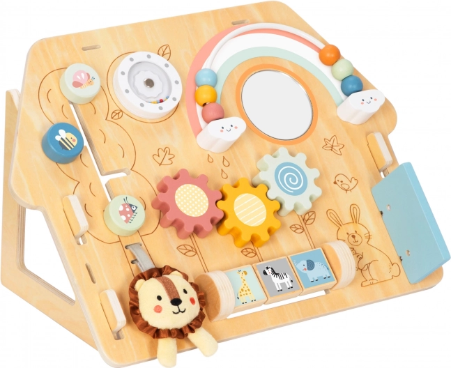 Tooky Toy Marele Panou Manipulativ din Lemn Căsuța - Centru de Activități