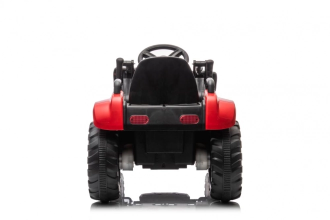 Tractor roșu pentru copii cu acumulator reîncărcabil și cupă
