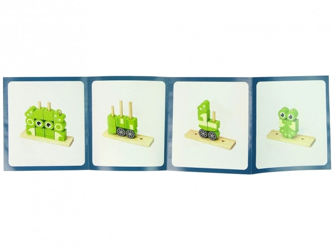 Puzzle 3D din lemn pentru copii - broscuță