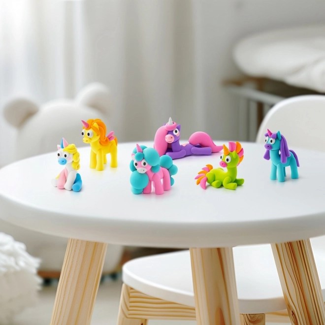 Pastă modelatoare Hey Clay Unicorni 3 pachete, Lighty