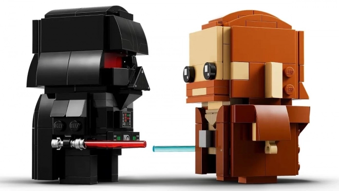 Figurine LEGO BrickHeadz Obi-Wan Kenobi și Darth Vader