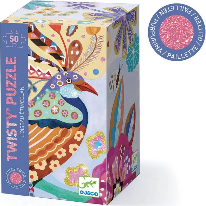 Puzzle s sclipici Păsările strălucitoare