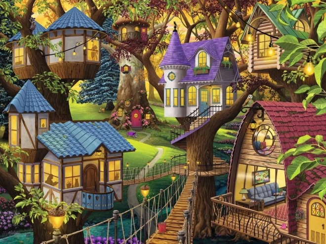 Puzzle Răsărit în Coroana Copacilor 1500 piese Ravensburger