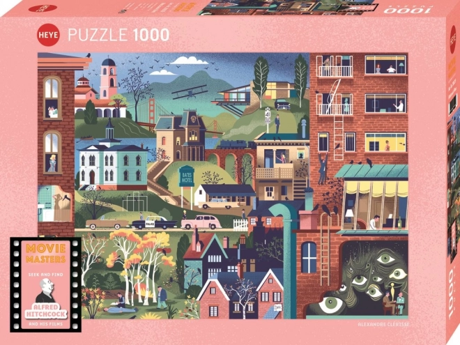 Puzzle HEYE Maestri ai filmului: Filmele lui Alfred Hitchcock 1000 piese