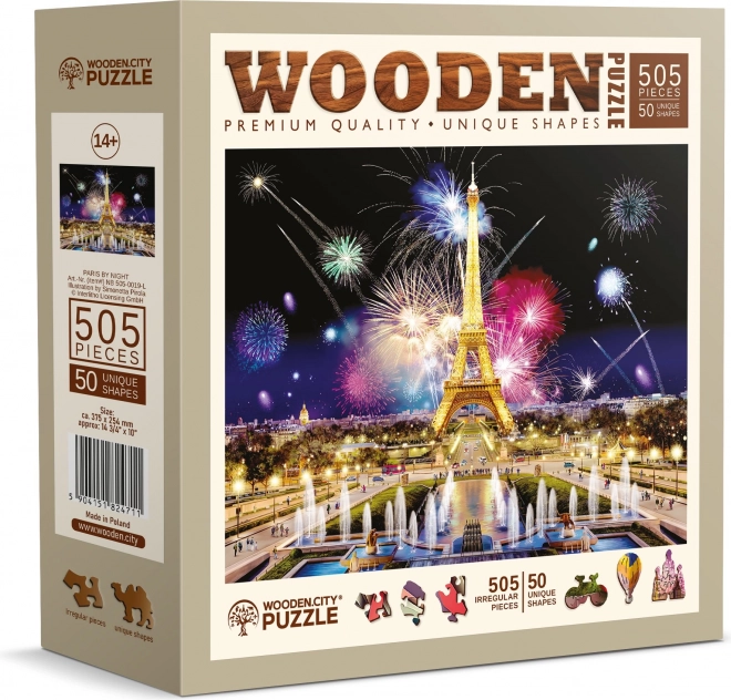 Puzzle de lemn Noaptea Parisului