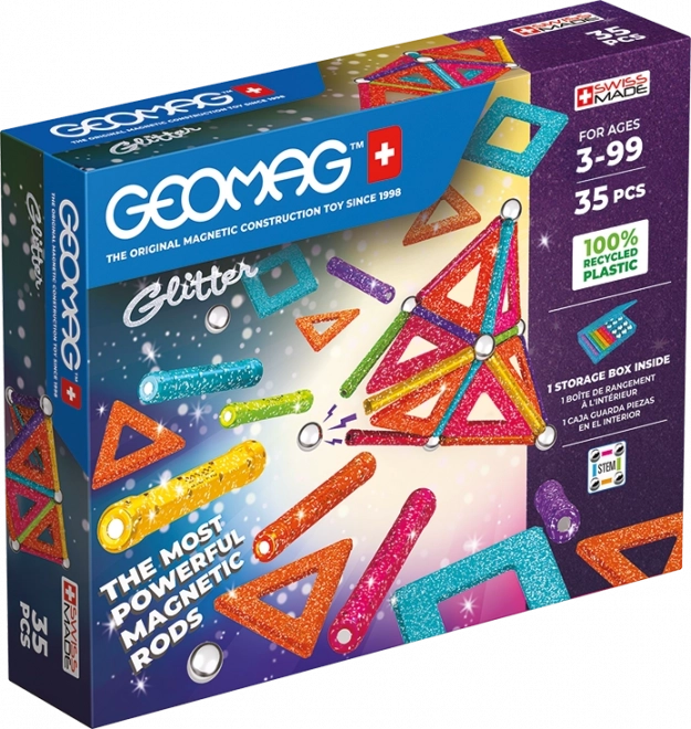 Set de construcție Geomag Glitter 35 piese