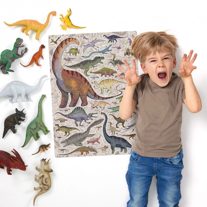 Puzzle 200 de piese Dinozaurii Puzzlove