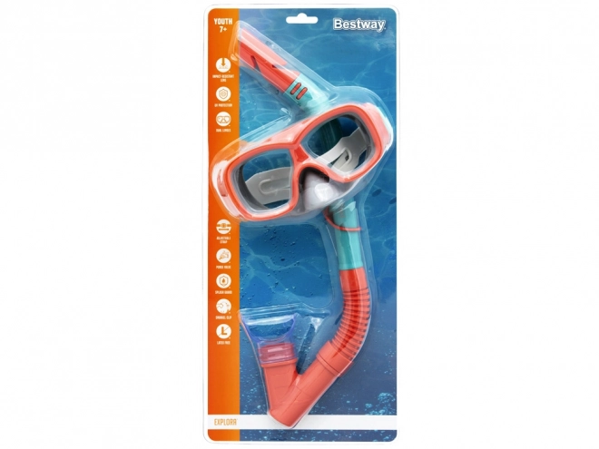 Set scufundare mască și tub Hydro Swim Bestway – roșu