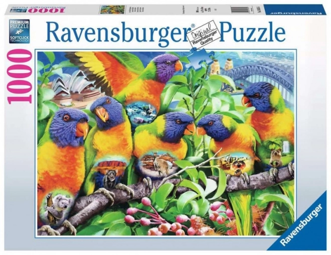 Puzzle Ravensburger Tărâmul Lorikeet 1000 de piese