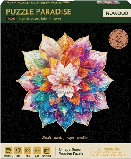 Puzzle de lemn Mandala Florală