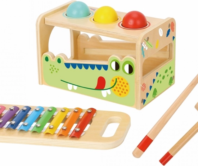 Bătător și Xilofon Crocodil 2Kids Toys