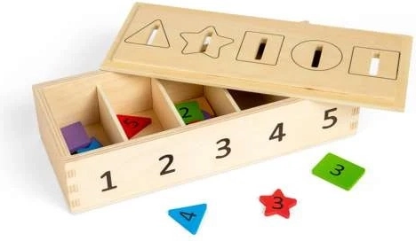 Bigjigs Toys sortare culori, forme și numere