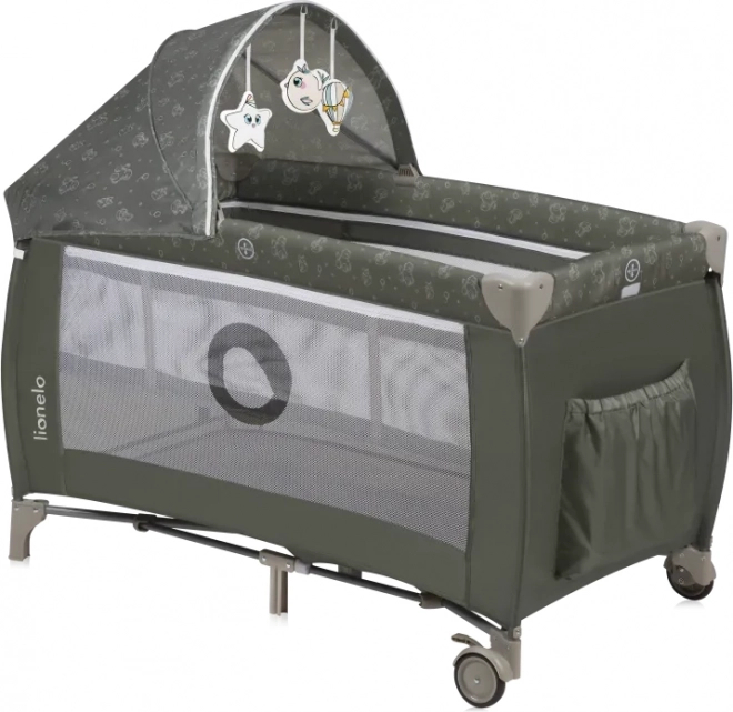 Pat pentru călătorii Lionelo Sven Plus Beige Olive