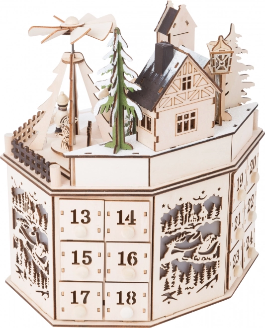 calendar advent small foot cu piramidă de Crăciun