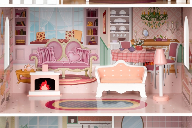 Casă de păpuși Barbie cu mobilier Ecotoys