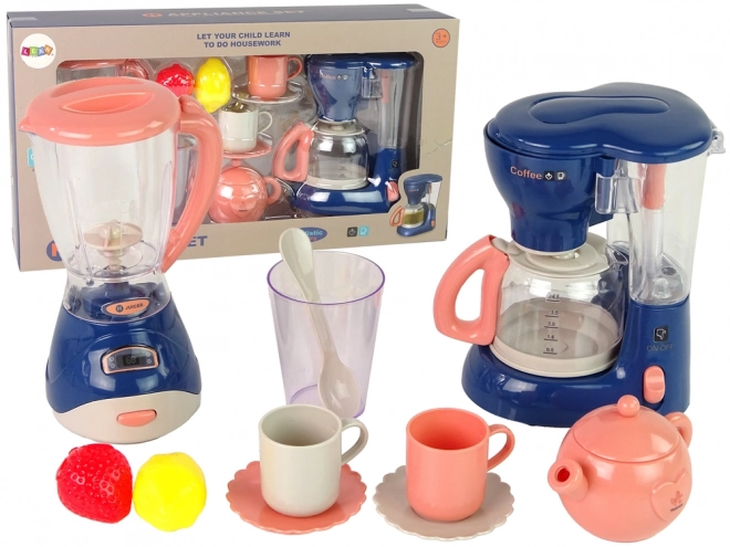 Set accesorii bucătărie pentru copii blender și espressor