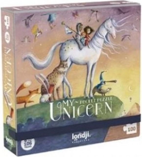 Puzzle de buzunar Londji Unicorn - 100 buc