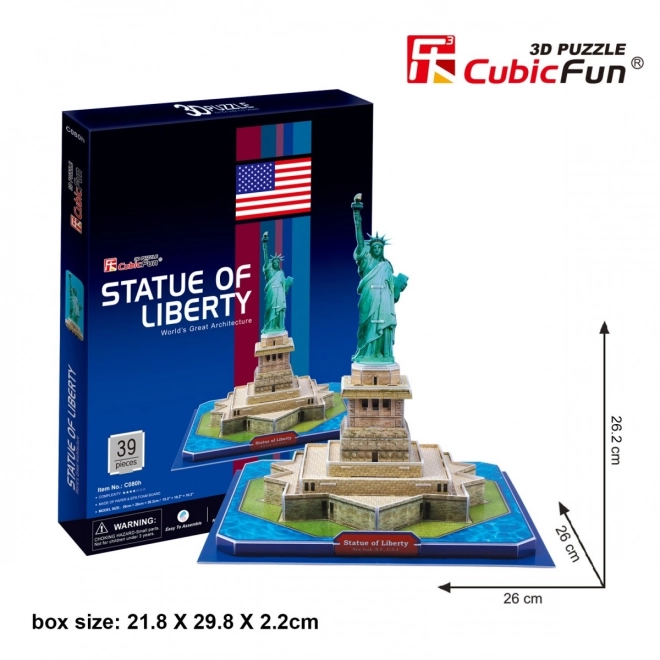 Puzzle 3D Statuia Libertății CubicFun