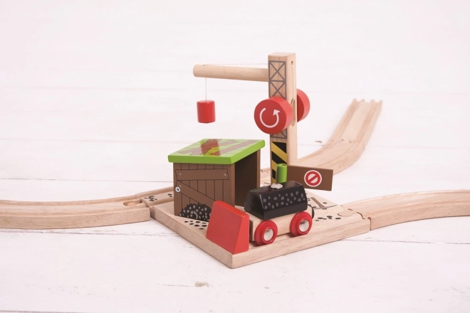 Mina de cărbune cu macara Bigjigs Rail