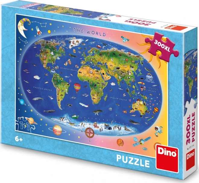 Puzzle Dino Harta Lumii XL