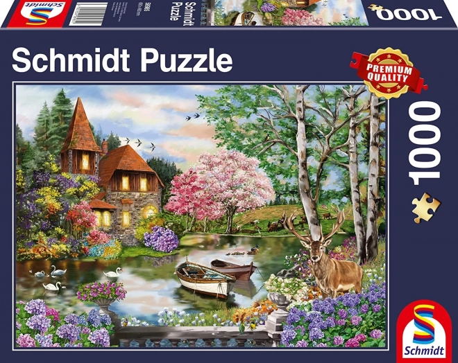 Puzzle Schmidt Casa lângă lac 1000 piese