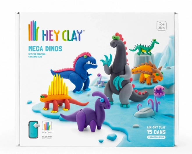 Set mega dinozauri plastilină Hey Clay