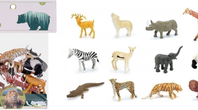 Set figurine animale sălbatice 12 buc