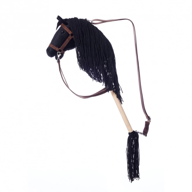 Cal pe băț Hobby Horse negru