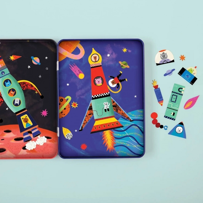 Set magnetic Mudpuppy Construiește-ți o Rachetă