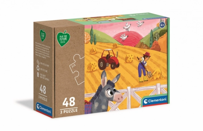 Puzzle 3x48 animale de la Clementoni