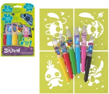 Markere cu șabloane Lilo & Stitch în cutie
