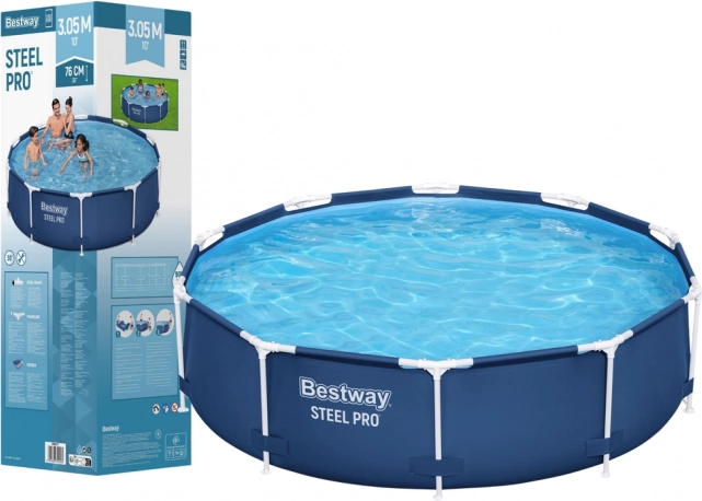 Piscină de grădină cu construcție 306 cm x 76 cm Bestway