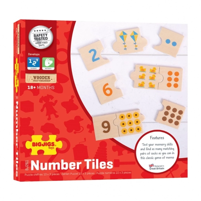 Puzzle educativ de numărare Bigjigs Toys