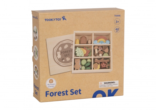 Set pădure din lemn copii Tooky Toy
