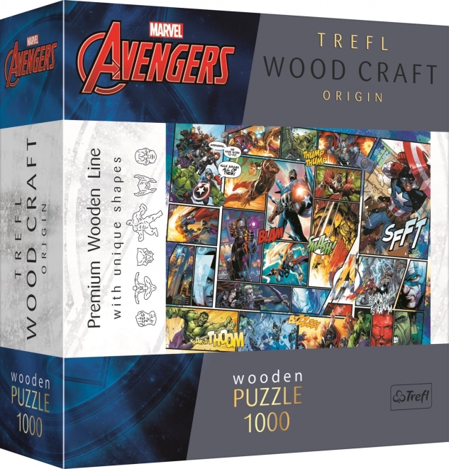 Puzzle TREFL Wood Craft Origin Avengers 1000 piese