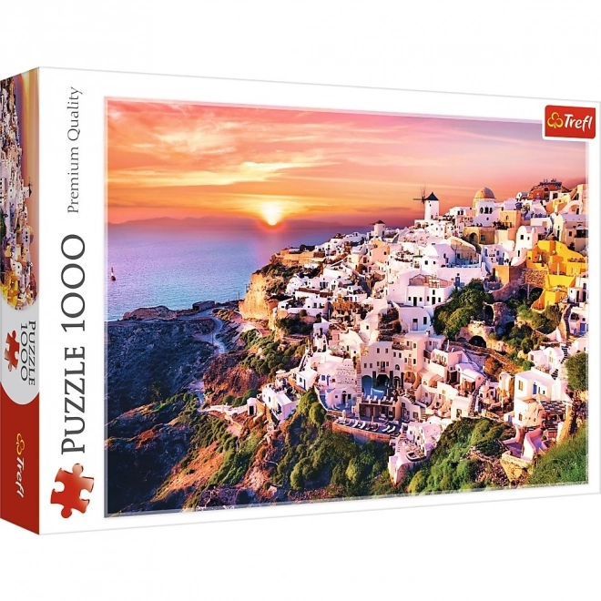 Puzzle 1000 bucăți apus de soare Santorini