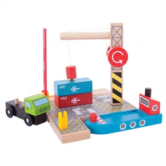 Terminal De Containere Bigjigs Rail