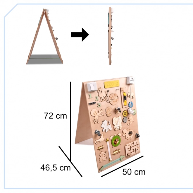 Tablă manipulativă din lemn 50 x 75 cm