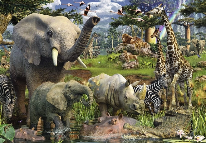 Puzzle RAVENSBURGER animale la izvorul apei 18000 piese