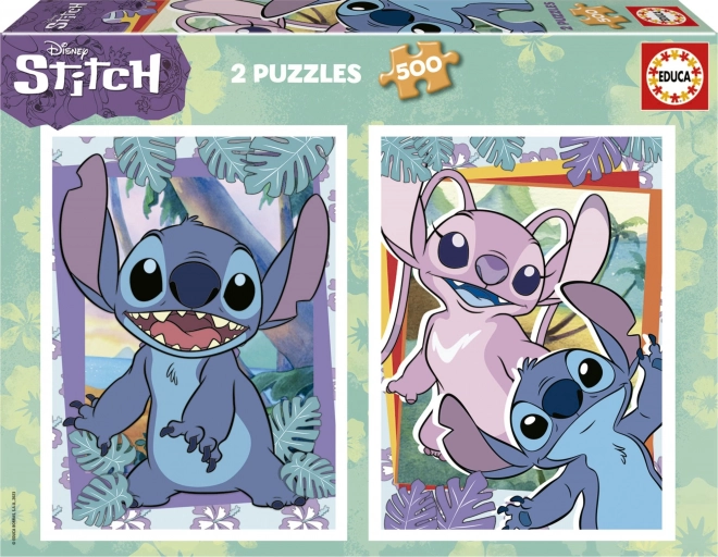 Puzzle Educa Stitch 2x500 piese